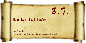 Barta Tulipán névjegykártya