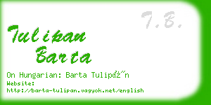 tulipan barta business card